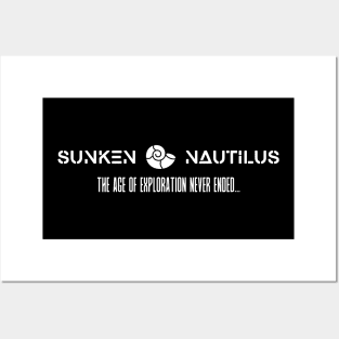 Sunken Nautilus (Black & White) Posters and Art